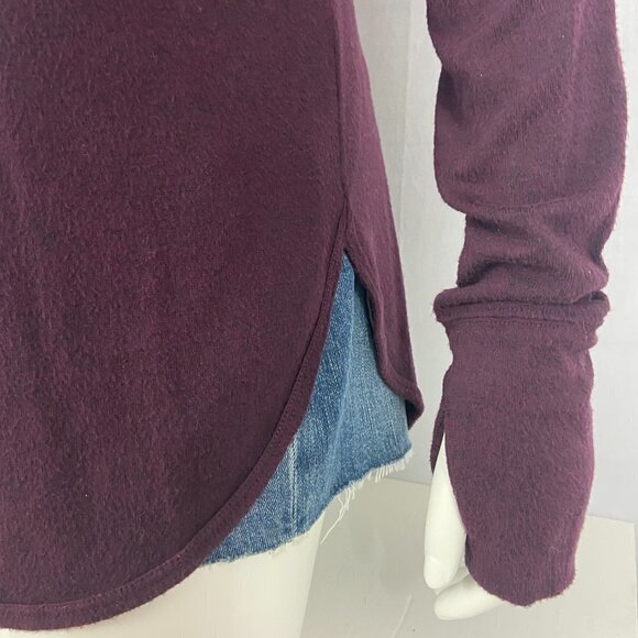Athleta Women’s Long Sleeve Shirt Top Burgundy Size L Scoop Neck NWOT - Picture 4 of 6